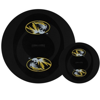 FanPans Team Logo Silicone Lid Set, 2 Pack - NCAA Missouri Tigers