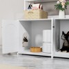 Cat Litter Box Enclosure with Shelves and Doors, 52'' Litter Box Enclosure Furniture for Most Litter Box, Hidden Kitty Litter Box Cabinet - 4 of 4