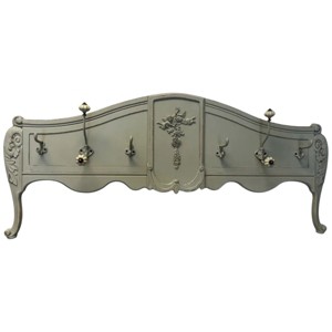 Slickblue Rustic Wall-Mount Coat Rack, 6 Hooks, Distressed Green, Decorative Home Organizer, 43.5"x19.2" - 1 of 4