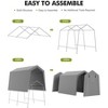 Portable Carport, Storage Shed with Heavy Duty Waterproof Tarp & 2 Roll-Up Zipper Doors, Ideal Tent for Motorcycles, Bikes, Garden Tools - 4 of 4