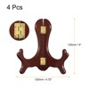 Unique Bargains Wood-like Plastic Rotatable Foldable Decorative Easels or Stands 4 Pcs - 2 of 4