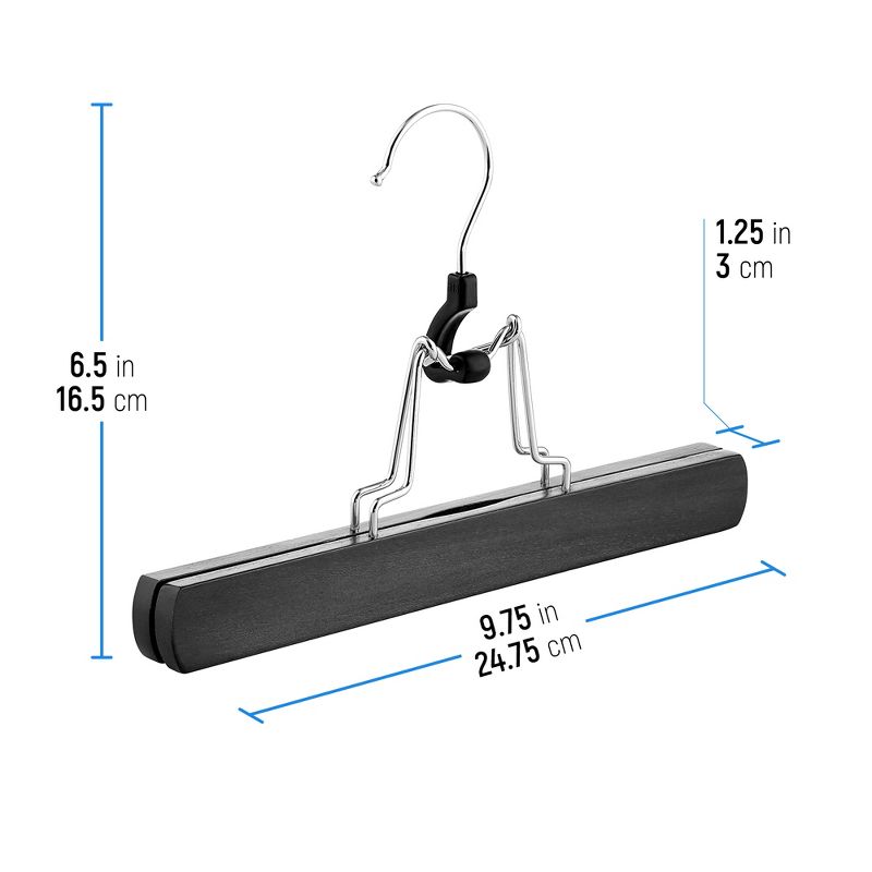 OSTO Premium Skirt Hangers; Innovative Clamp Hanger for Skirts, Trousers, Pants, and More. Highly-Durable & Space Saving, 4 of 5
