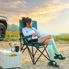 KWPZQEB Folding Camping Chairs, Portable Chair with Cup Holder and Carry Bag, Portable Collapsible Chair for Beach, Lawn, Outdoor Sports - 2 of 4