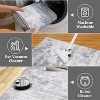 Washable Area Rug, Soft Faux Wool, Non-Slip, Low Pile, Abstract Design for Living Room, Bedroom, Dining Room. - 3 of 4