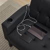TYBOATLE 2-Piece Sofa Couch, Modern Linen Upholstered Sofa, 1 Loveseat & 1 Accent Chair Sofa with Deep Seats for Living Room,Light Gray - 4 of 4