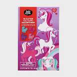 Sadie & Sam 16ct Unicorn Valentine's Day Classroom Exchange Cards with Glitter Gel Clings