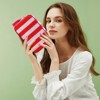 Generic Stripe Makeup Bag Travel Cosmetic Bag Organizer Tassel Toiletry Bag Large Canvas Zipper Pouch - 3 of 4
