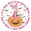 Womens Winnie the Pooh It's Very Hard For Piglet Pumpkin Seat T Shirt - 2 of 4