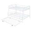 NicBex Full XL Over Queen Bunk Bed ,Metal Loft Bed with Guardrails and Ladder for Bedroom,Split Into 2 Beds,Black/White - 4 of 4