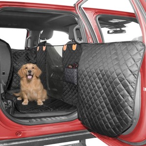 Back Seat Extender for Large Dogs,JOEJOY Hard Bottom Dog Car Seat Cover with Side Flaps,Dog Hammock for Car, SUVs - 1 of 4