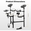 Whizmax Electronic Drum Set for Beginner with 150 Sounds,with 4 Quiet Electric Drum Pads, 2 Switch Pedal, Drum Throne, Drumsticks, On-Ear Headphones - 2 of 4