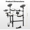 Whizmax Electronic Drum Set for Beginner with 150 Sounds,with 4 Quiet Electric Drum Pads, 2 Switch Pedal, Drum Throne, Drumsticks, On-Ear Headphones - image 2 of 4