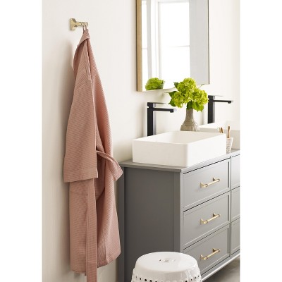 Golden Champagne Double Prong Wall Mounted Robe Hook
