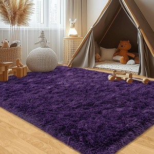 LOVEVOOK Area Rugs for Living Room Bedroom, Fluffy Shag Rugs, Modern Indoor Floor Carpet for Home Decor Aesthetic 4x6 Feet - 1 of 4