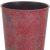 HomeRoots 5" Red Recycled Plastic Indoor Outdoor Round Pot Planter - 3 of 3