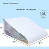 LISM 12 Inch Memory Foam Bed Wedge Pillow with Washable Cover - 2 of 4