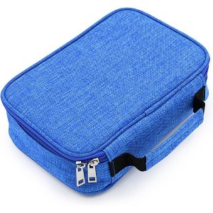 Fmeida High Capacity Zipper Pens Pencil Case- Multi-Functional Stationery Pouch 72 Slots Colored Portable Pencil Bags Black - 1 of 4