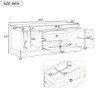 CAVINAS Storage Bench Shoe Rack with Drawers and Cabinets Removable Cushion for Entryway - 3 of 4