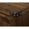 1pc Rustic Brown Two Drawer Nightstand Bedroom Solid Wood Wooden Furniture Nightstand End Table - 4 of 4
