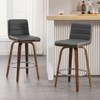 Bekrvio 26" Counter Height Bar Stools - PU Leather Swivel, L Shape Back, Upholstered, Mid-Century Modern Chairs for Kitchen Counter Island - 4 of 4