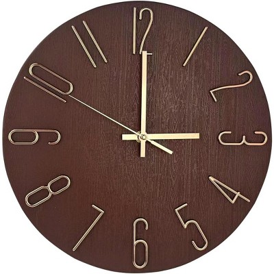 12 inch Silent Wall Clock, Battery Powered Wall Clock Suitable for Home, Office, Kitchen, School, Bedroom, Living Room