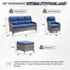 Gymojoy 7 Pieces Outdoor Patio Sofa Ottoman with Swivel Chairs Table - 2 of 4