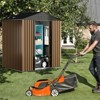 Metal Garden Shed ，Shed Outdoor Storage Shed with Sloping Roof and Vents, Slooping Roof Tool Shed for Backyard, Patio, Garden Yard，6 X 4 FT - 3 of 4