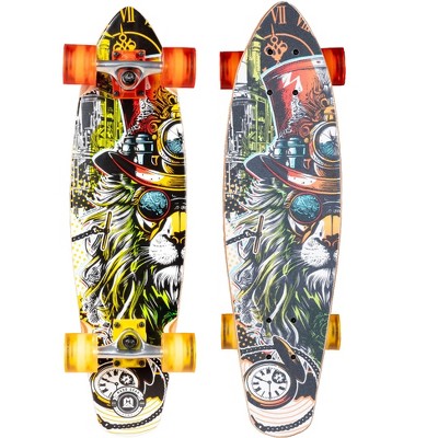 28" Cruiser Skateboard for Kids, Teens & Adults – Lightweight Maple Deck with Smooth 62mm PU Wheels – Madd Gear