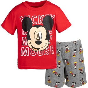 Disney Mickey Mouse T-Shirt and Shorts Outfit Set Infant to Big Kid - 1 of 4