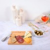 Pavilion Gift Company - Eat Well & Laugh Often - 9" x 7" Serving Wooden & Resin Board Spreader Knife Set Housewarming Charcuterie Gift - 3 of 4