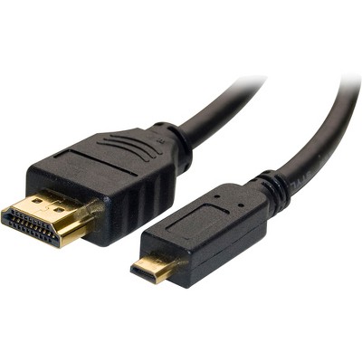 4xem Shielded HDMI with Ethernet Cable Black (4XHDMIMICRO15FT)