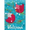Portly Winter Birds House Flag Welcome Knit Hats 28" x 40" Briarwood Lane - 3 of 4