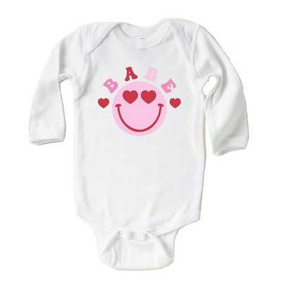 The Juniper Shop Babe Smile Baby Long Sleeve Bodysuit