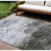 Denim Blue And Brown Geometric Washable Indoor Outdoor Area Rug - 2 of 4
