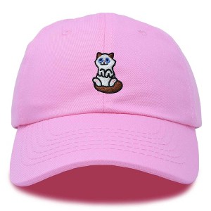 Dalix Ragdoll Cat Embroidered Cotton Dad Hat Cute Cat Lover Adjustable Baseball Cap for Everyday Style Womens - 1 of 4