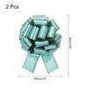 Unique Bargains Christmas Wedding Car Basket Gift Wrapping Large Organza Pull Bow 2 Pcs - 2 of 4
