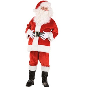 HalloweenCostumes.com Deluxe Red Santa Claus Adult Costume - 1 of 3