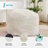 Mjkone Bean Bag Chairs for Adults, 2 in 1 Bean Bag Chairs, Convertible Bean Bag with Filler for Gaming Large Foam,Beige - 3 of 4