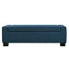 PAGED Modern 50" Ottoman with Storage, Hinged Lid Hidden Compartment, Textured Fabric Footrest Seat for Entryway, Living Room - 2 of 4