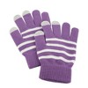 Fosmon Touchscreen Gloves, Winter Knit Gloves with Touch screen Fingers for Men & Women,, Superb Accuracy on 3 Conductive Fingertips - Purple/White - 2 of 4