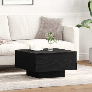 Clihome Modern Square Coffee Table with Textured Finish,Textured Center Table with Inviting Design for Cozy Living Spaces - 1 of 4