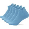 SERISIMPLE Men Thin Viscose Bamboo No Show Low Cut Odor Resistant Breathable Low Cut Socks Navy Blue Large 5 Pairs - 2 of 4
