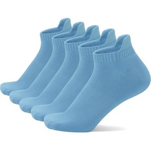 SERISIMPLE Men Thin Viscose Bamboo No Show Low Cut Odor Resistant Breathable Low Cut Socks Navy Blue Large 5 Pairs - 1 of 4