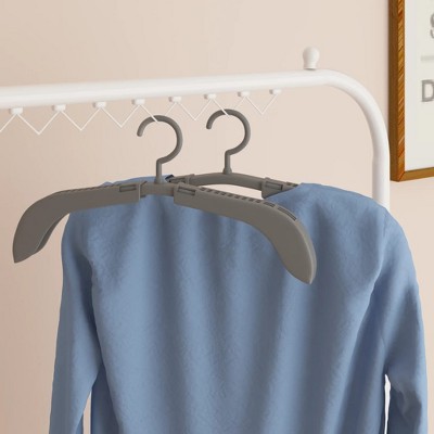 vidaXL Extendable Clothes Hangers 5 pcs Gray