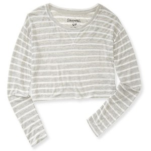 Aeropostale Womens Striped LS Graphic T-Shirt - 1 of 1