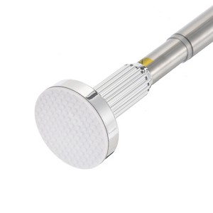 Unique Bargains Carbon Steel Adjustable No Drilling Expandable Shower Curtain Rod - 1 of 4