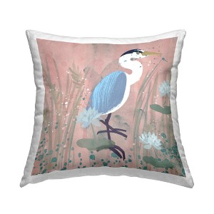 Stupell Industries Coastal Bird with Lotus Flowers - 1 of 3