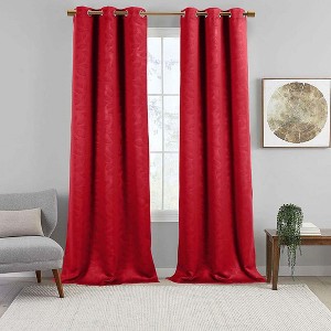 Egyptian Linens Virginia Blackout Weave Grommet Curtain Panels (Set of 2) - 1 of 4