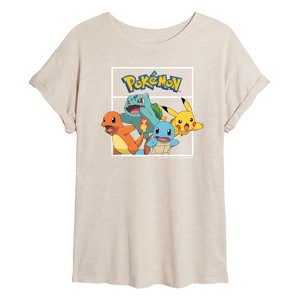 Women's - Pokémon - Team Pokémon Oversized Graphic T-Shirt - 1 of 4
