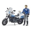 Bruder bworld Scrambler Ducati Motorbike with Policeman - 4 of 4